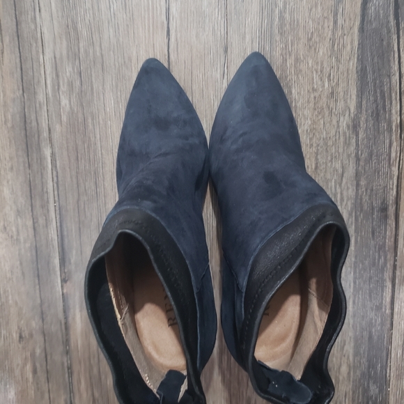 Renvy blue suede leather pointed toe boots size 6.5 women ankle bootie - Picture 5 of 11